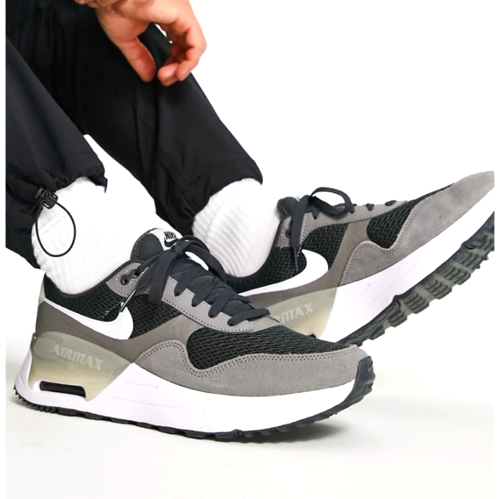 Nike Air Max Systm GS Dark Smoke Gray Flat Pewter Big Kid's Shoes